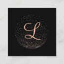 Recherche de monogramme rose cartes visite Initiale