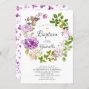 Recherche de purple baptême invitations Croix d'or