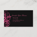 Recherche de fuschia et noir cartes visite Chic