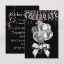 Recherche de rose et argent de girlie invitations Élégant