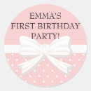 Recherche de pois rose autocollants Petite fille