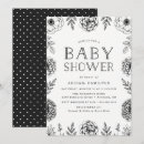 Recherche de black and white floral invitations Vintage
