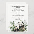Recherche de panda baby shower invitations Faune