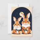 Recherche de deux lapins vœux cartes Adorable