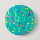 Recherche de notes musicales badges Multicolore