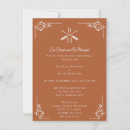 Recherche de burnt orange invitations Monogramme