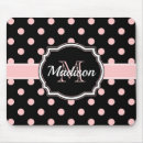 Zoek naar zwarte stippen muismatten Polka dots