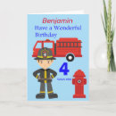 Recherche de de camion de pompiers anniversaire cartes Pour enfants