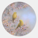 Recherche de oiseaux vintages autocollants Jaune