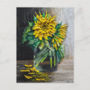 Recherche de peinture de tournesol cartes postales Rustique