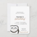 Recherche de premier de hibou anniversaire invitations Moderne