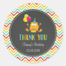 Recherche de monstres mignons autocollants Merci