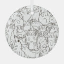 Recherche de chat noir et blanc ornements Motif