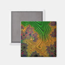 Recherche de motif psychédélique magnets Vert