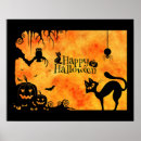 Recherche de silhouette de chat posters Halloween