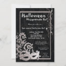 Zoek naar masquerade ball halloween uitnodigingen Zwart