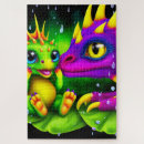 Zoek naar draak cartoon puzzels Fantasie