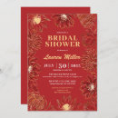 Recherche de fleur rouge invitations Aquarelle