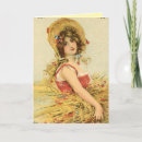 Recherche de moisson vœux cartes Vintage