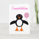 Recherche de pingouin bébé vœux cartes Rose