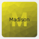 Recherche de motif jaune autocollants Monogramme