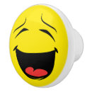 Recherche de visage jaune boutons et poignées de porte Sourire