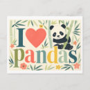 Recherche de amour panda cartes postales Pandas