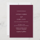 Recherche de bordeaux et blanc mariage invitations Moderne