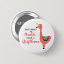 Zoek naar grappige flamingo buttons Roze