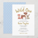 Recherche de motif renard invitations Bleu