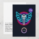 Recherche de microphone invitations Bleu
