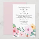 Recherche de rose et jaune mariage invitations Floral