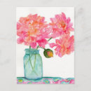 Recherche de peinture rose cartes postales Pivoines