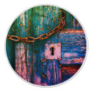 Recherche de bois rustique boutons et poignées de porte Bleu