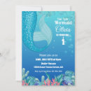 Recherche de under the sea 1ans anniversaire invitations Fille