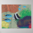 Zoek naar tropische vissen kunst Blauw