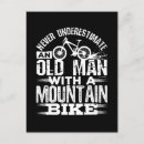 Recherche de vélo de montagne cartes postales Cycliste
