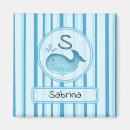 Recherche de petite baleine bleue magnets Aquarelle