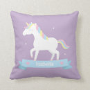 Recherche de licorne pourpre coussins Fille