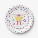 Recherche de gymnastique assiettes en papier Rose