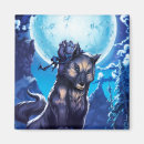 Recherche de loup magnets Bleu