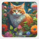 Zoek naar oranje kat stickers Bloemen