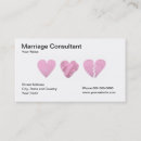 Recherche de consultant en matière de mariage cartes visite Conseiller