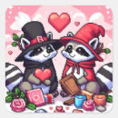 Recherche de coeur de pixel autocollants Raton laveur