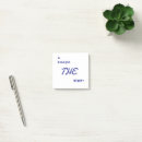 Recherche de drôle post its Bleu