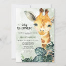 Recherche de jungle cartes baby shower invitations Girafe