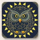 Zoek naar uil patroon onderzetters Decoratief