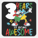 Recherche de 3 ans autocollants Année