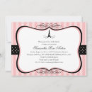 Recherche de paris bridal shower invitations Girly