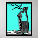Zoek naar zwart wit art deco posters Dame